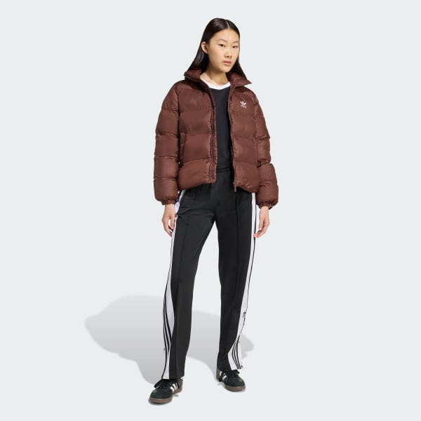 Brun Adicolor Short Puffer Jacka