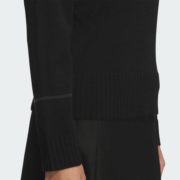 アディダス 【ゴルフ】長袖ニットポロシャツ - ブラック | アディダス