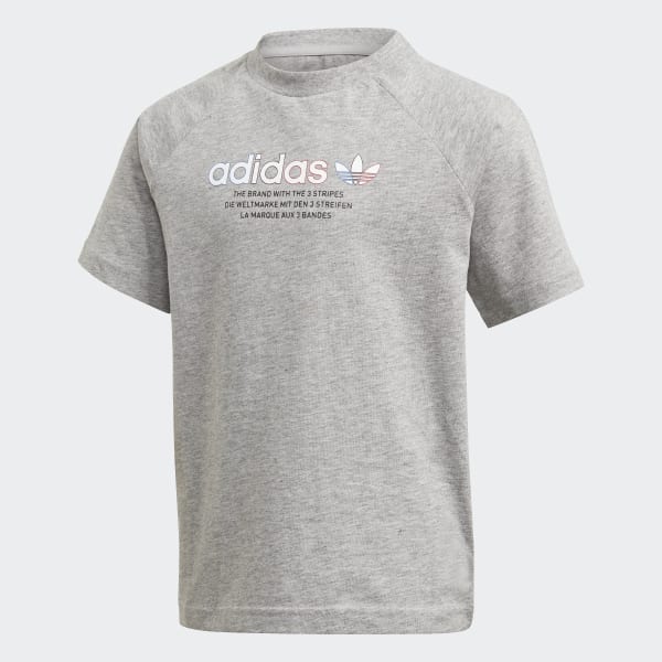 Gris Camiseta Adicolor Estampada