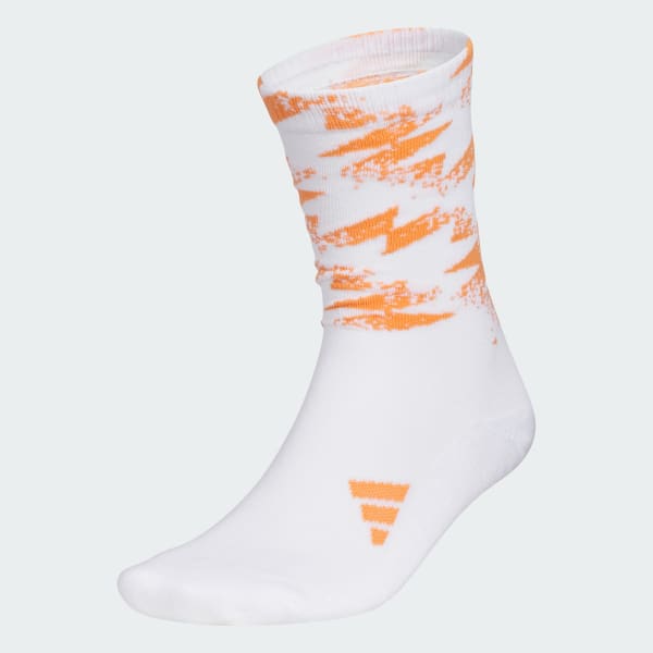 ホワイト グラフィック クルーソックス