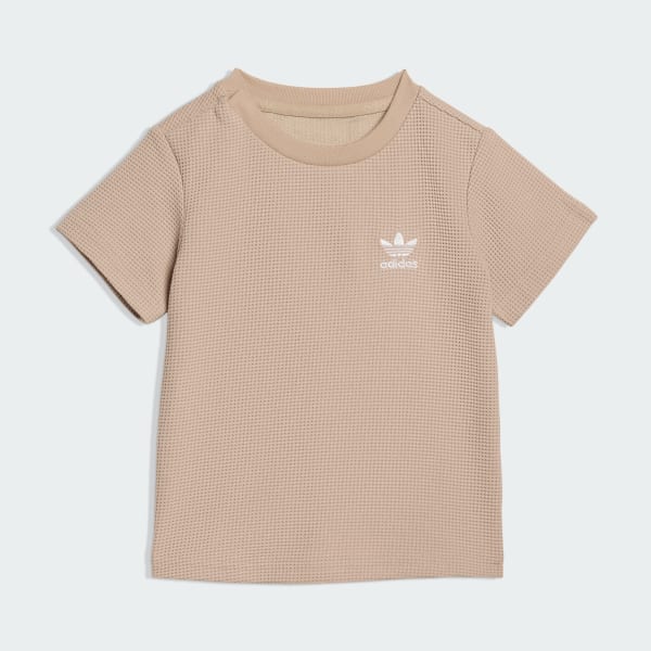 Beige REGULAR WAFFLE SHORT T-SHIRT SETT