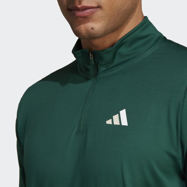 Green Sports Club 1/4-Zip Long Sleeve T-Shirt