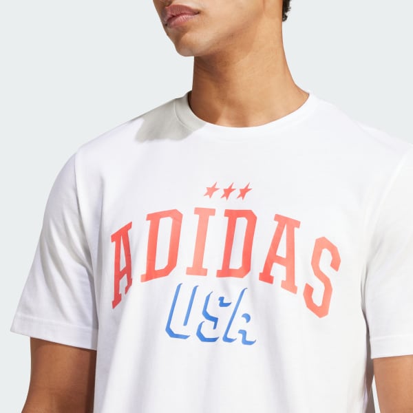 adidas Americana Graphic Tee - White | Free Shipping with