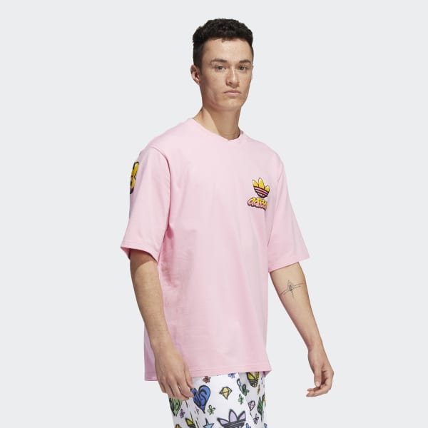 Pink Jeremy Scott kønsneutral T-shirt