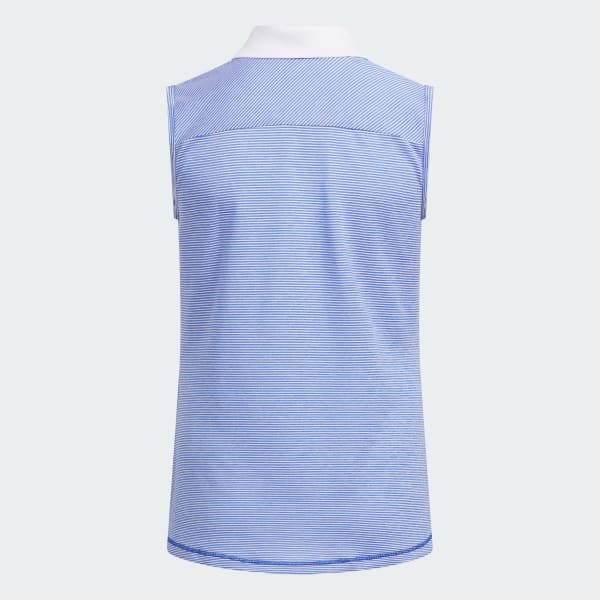 สีน้ำเงิน เสื้อโปโลแขนกุด Ottoman Striped