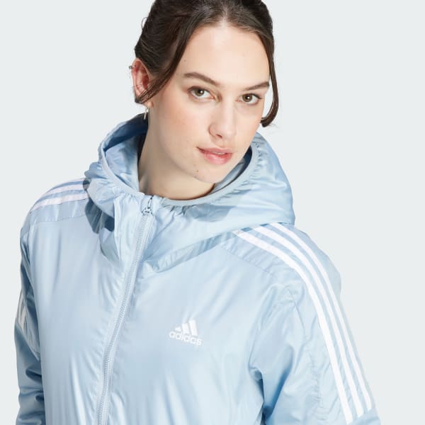 adidas Essentials Insulated Hooded Jacket - Blue | Women's