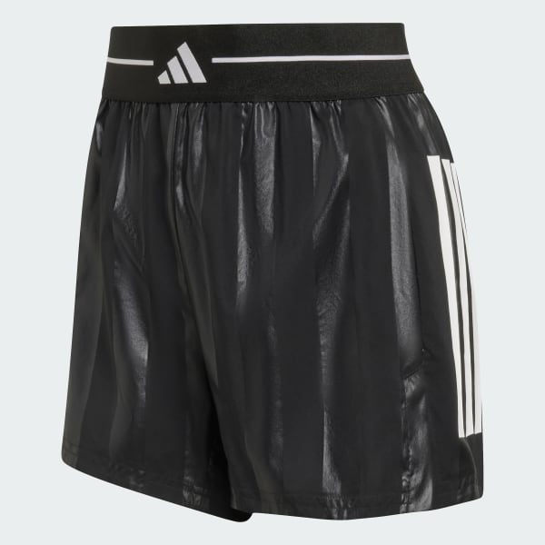 Black Hyperglam 3-Stripes Emboss Woven Shorts