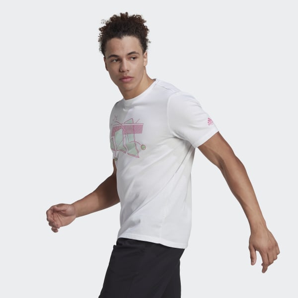 White AEROREADY Tennis Graphic Tee CN883