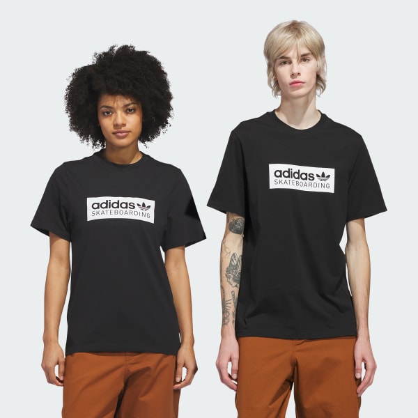 Negro camiseta Skateboarding Logo