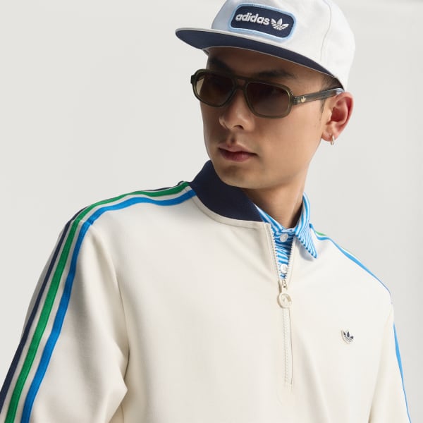 White 오리지널스 3S 쿼터집 스웨트셔츠