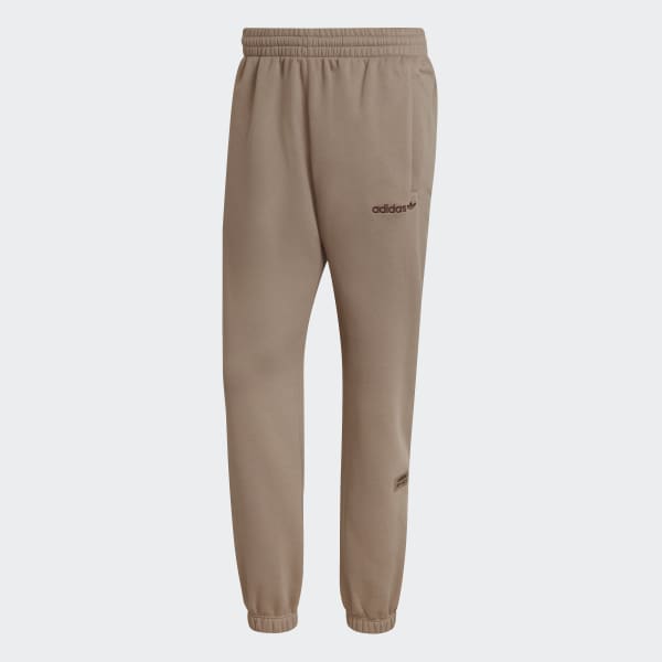 Men\'s adidas adidas Brown Pants | Lifestyle Trefoil Sweat Linear US | -