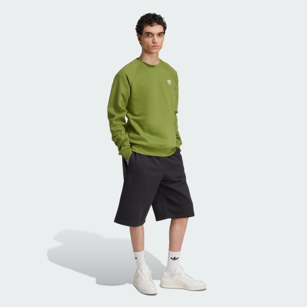 Verde Felpa Trefoil Essentials Crew