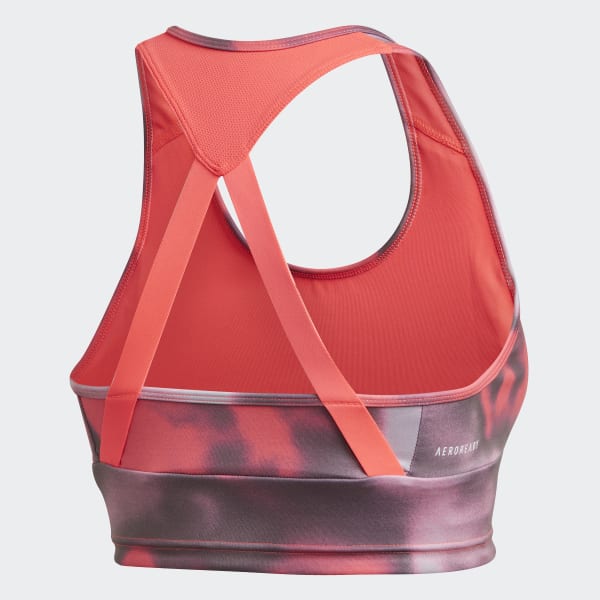 adidas Designed to Move Allover Print Bra Top - Pink | adidas US