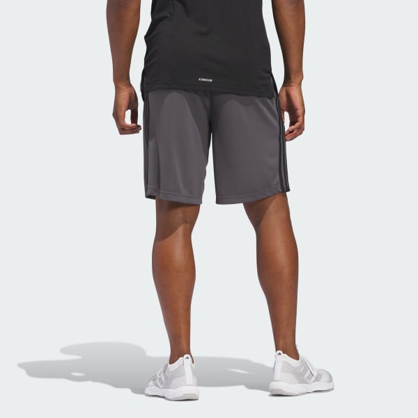 Cinza Shorts Malha adidas Três Listras AEROREADY