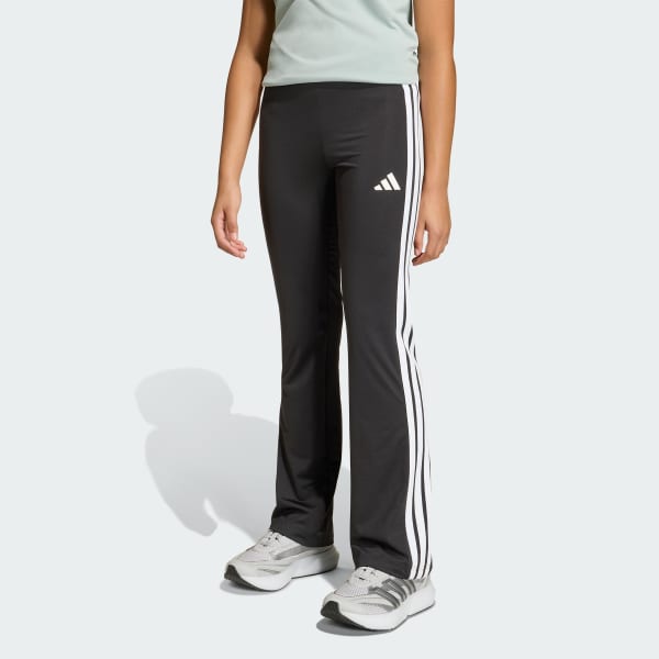 Preto Leggings à Boca de Sino para Treino 3-Stripes Essentials