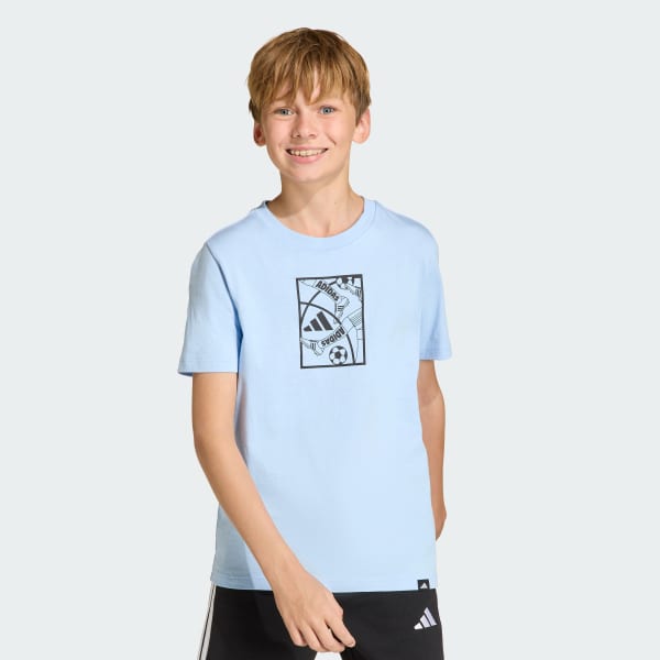 Blue FOOTBALL GRAPHIC T-SHIRT JUNIOR