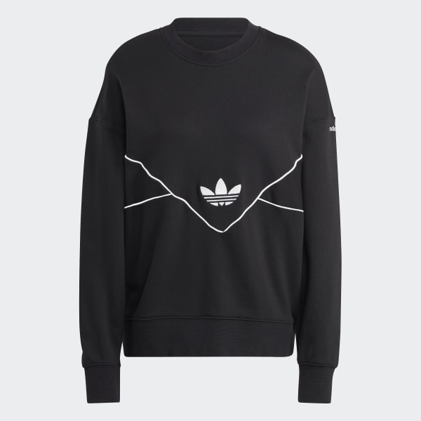 Noir Sweat-shirt ras-du-cou Boyfriend