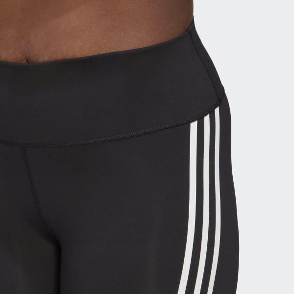 Nero Leggings 7/8 Optime TrainIcons 3-Stripes (Curvy)