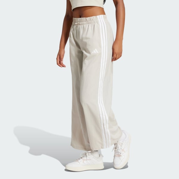 Bege Calça Malha Parachute Essentials Três Listras Lifestyle