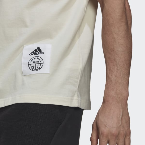 Bezowy Big Badge of Sport Tee (Gender Neutral) VD457