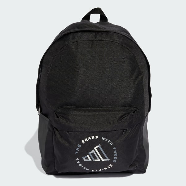 Black Classic Print Backpack