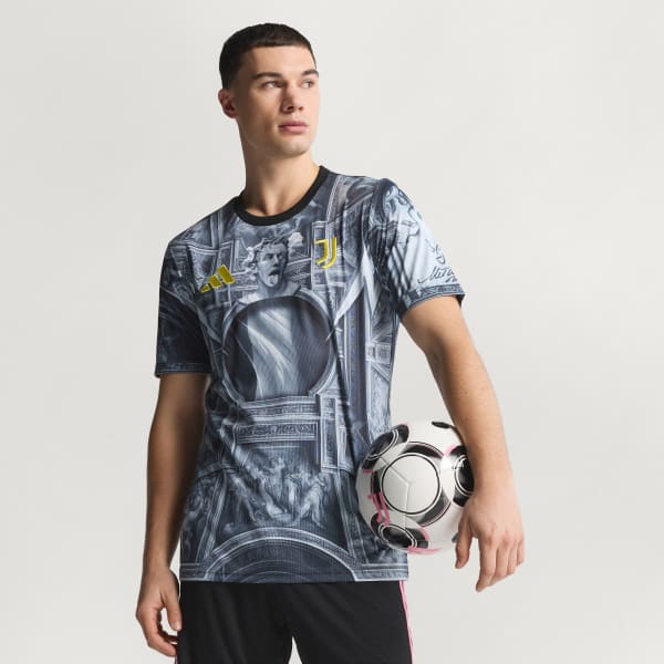 アディダス ユベントスFC 25/26 プレマッチ ジャージ - ブラック