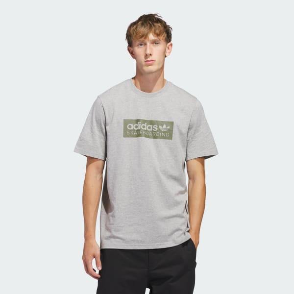 Gris camiseta Skateboarding Logo