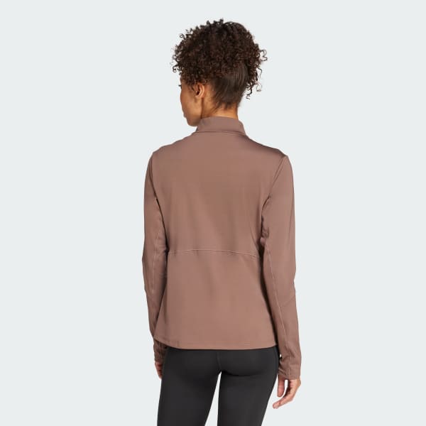 Marron Veste de survêtement de training zip 1/4 Hyperglam