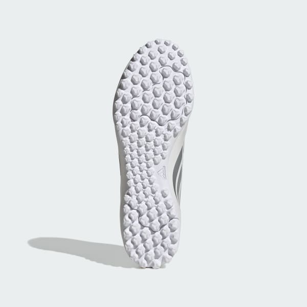 Blanco Tacos Predator Club con Lengüeta Plegable para Pasto Artificial