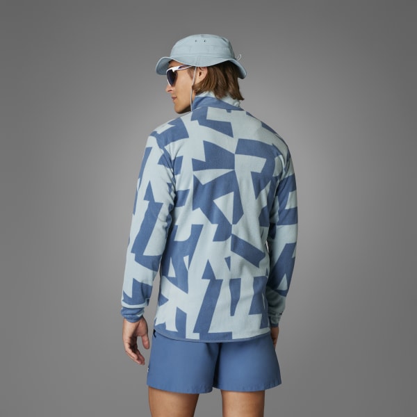 adidas Terrex Multi Printed Full-Zip Fleece Jacket - Grey