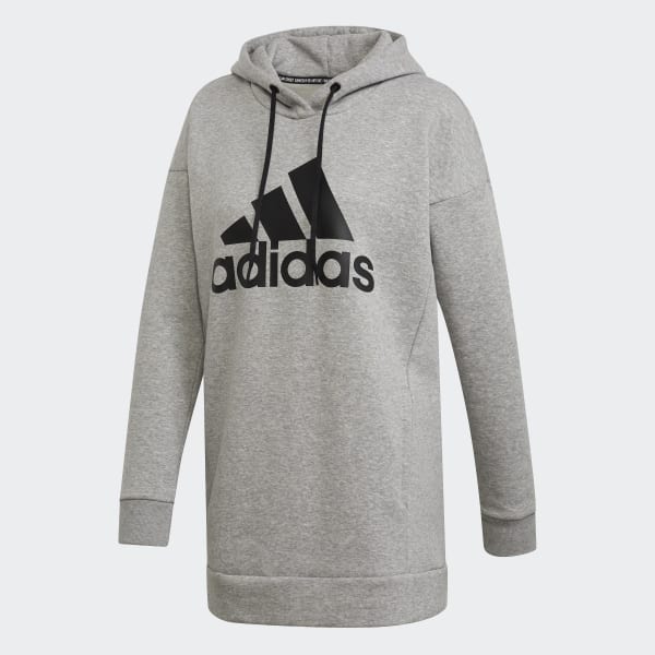 grey adidas hoodie with black logo