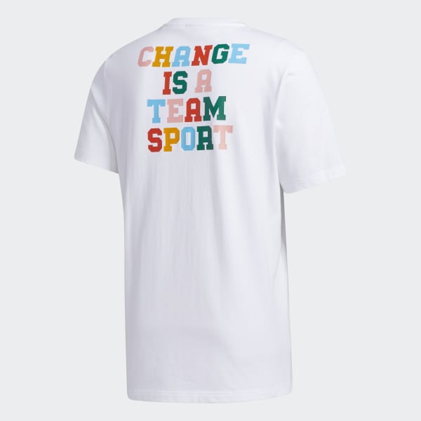 Blanco Polera Change Is a Team Sport