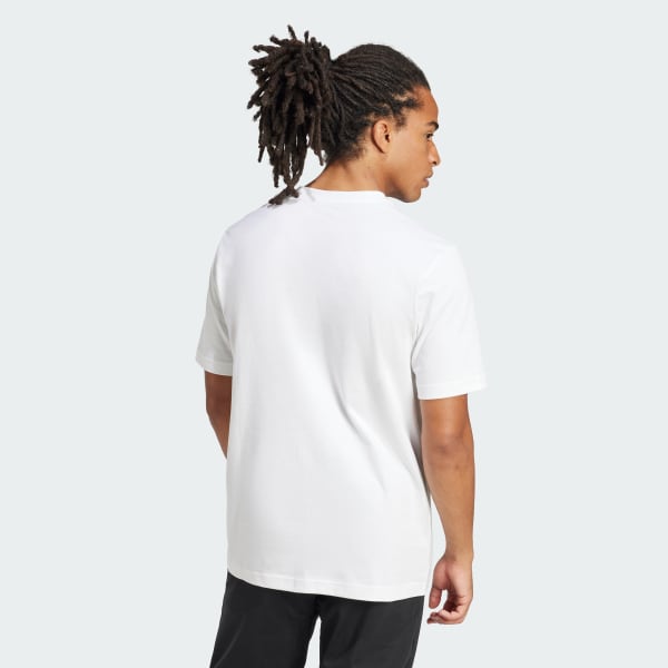White Lounge Slides Graphic Pocket Tee