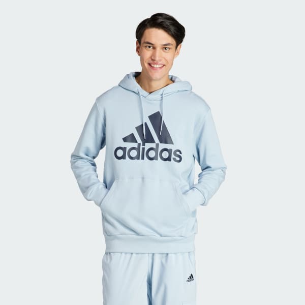 Sudadera Adidas Essentials Azul Con Gorro Para Hombre