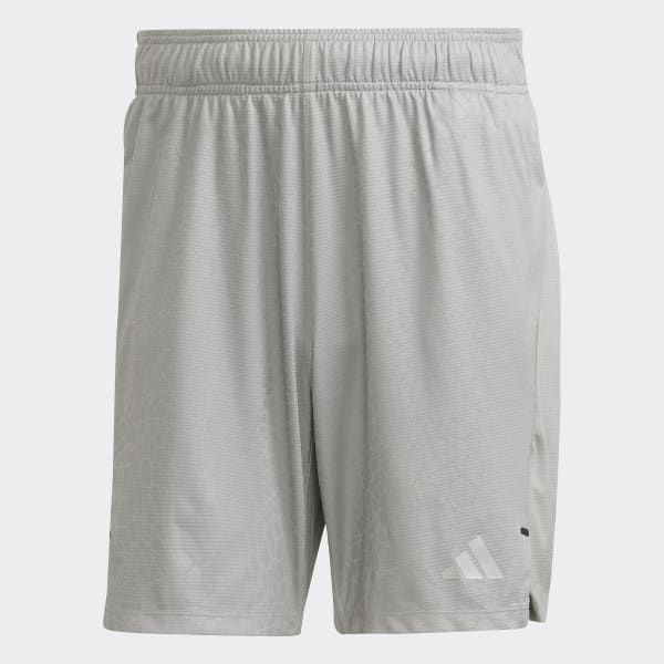 Grau Workout PU Print Shorts