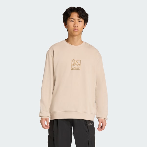 Beige Polera Terrex Estampada Cuello Redondo