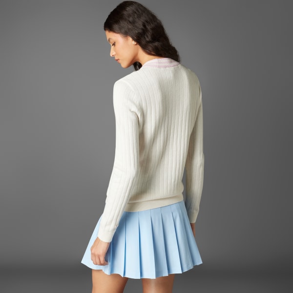 Blanco Sudadera Tejida Cashmere