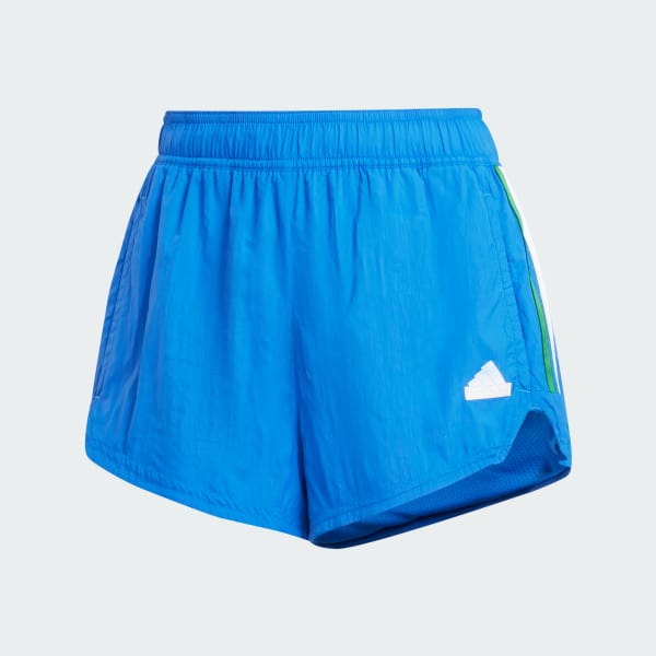 Azul Shorts Tiro Cut 3 Franjas Summer