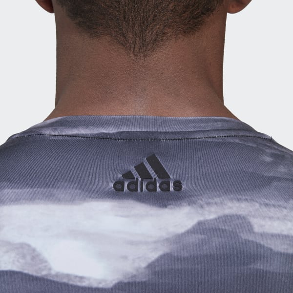 Πολλαπλά-Χρώματα Allover Print Yoga Training Long Sleeve Tee