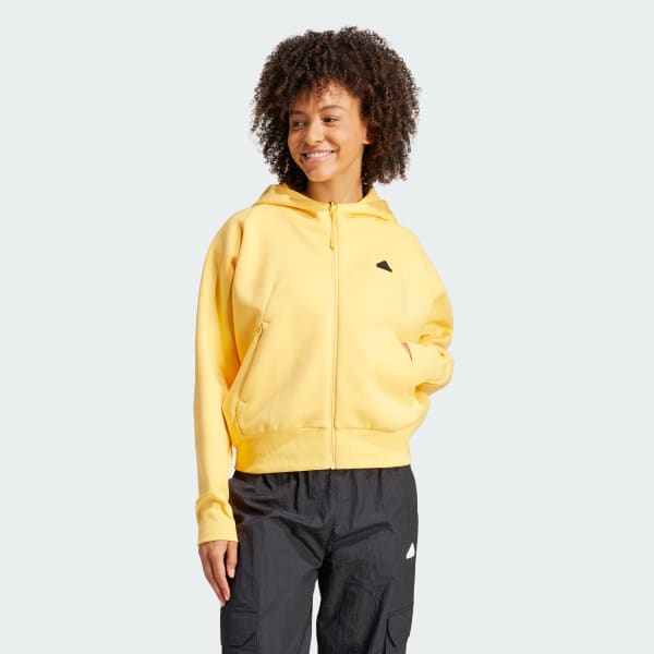 Amarillo Buzo con Capucha adidas Z.N.E. Cierre Frontal