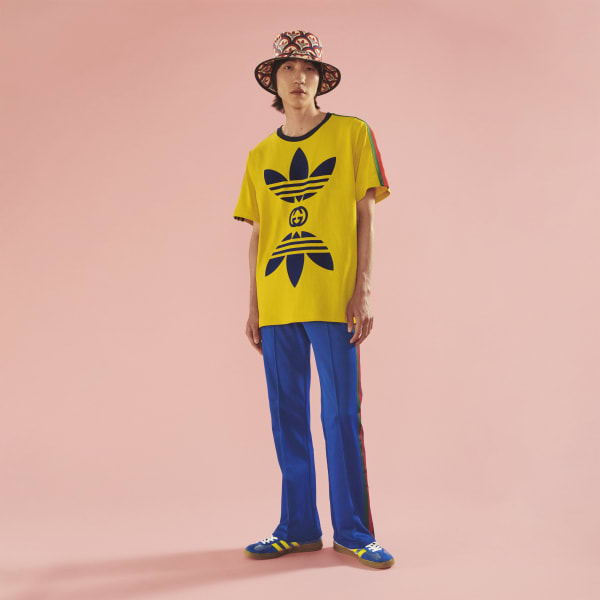 Yellow adidas x Gucci Cotton Jersey Tee BUH98