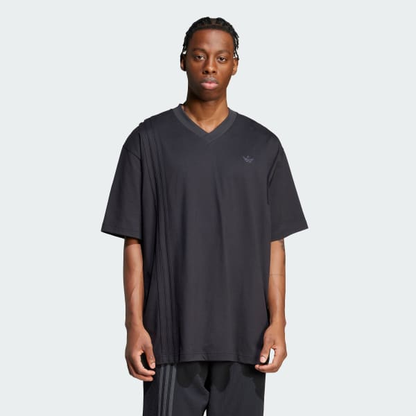 Black Front 3-Stripes Tee