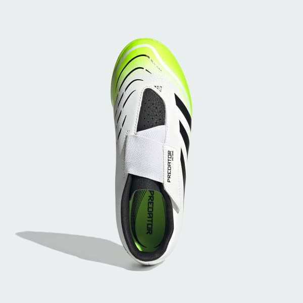 Blanco Zapatos Predator Club con Cierre por Contacto para Pasto Sintético Niños