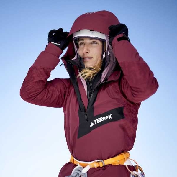 Burgundy Terrex Techrock RAIN.RDY anorak