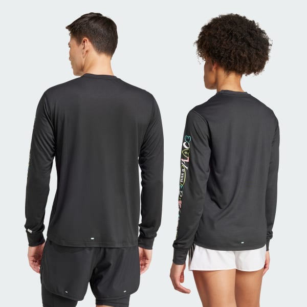 Negro Camiseta Own the Run adidas Runners Manga Larga (Unisex)