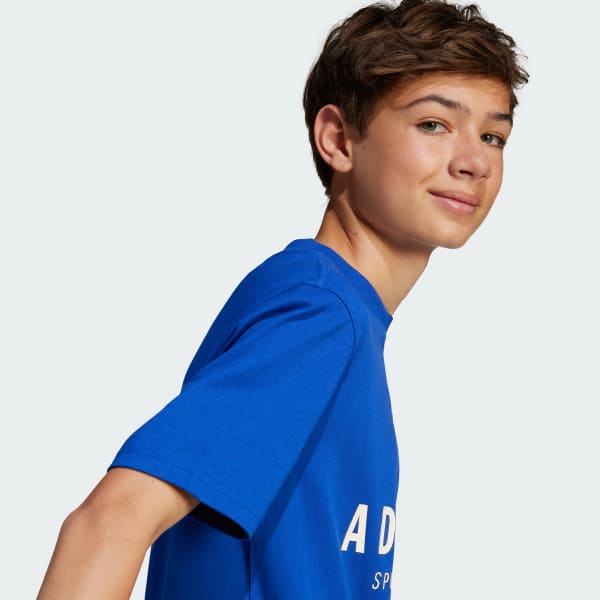 adidas ALL SZN Graphic Tee Kids - Blue | Free Shipping with