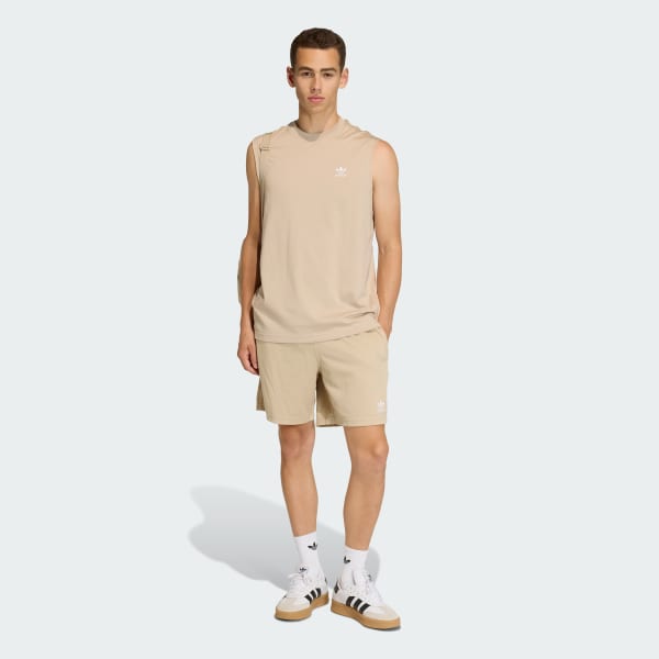 Beige PANTALONCINI Trefoil Essentials Mesh