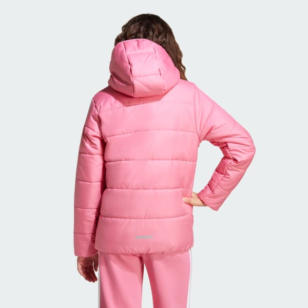 Rosa Essentials 3-Streifen gefütterte Kinderjacke