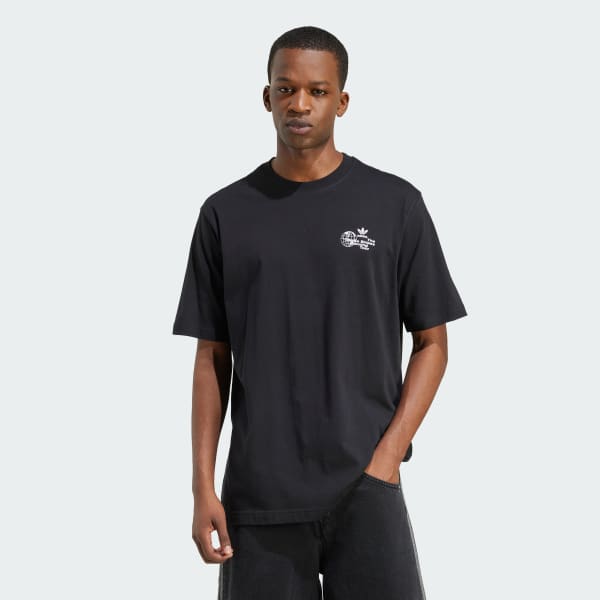 Noir T-shirt ample graphique Sports Elements