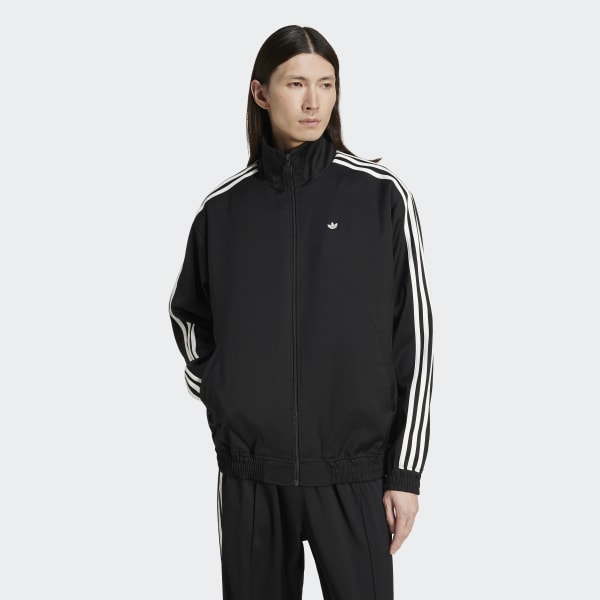 アディダスadidasトラックジャケット　ファイヤーバード　ブラック　2XL オールブラックス アディダス ファイヤーバード トラックトップ